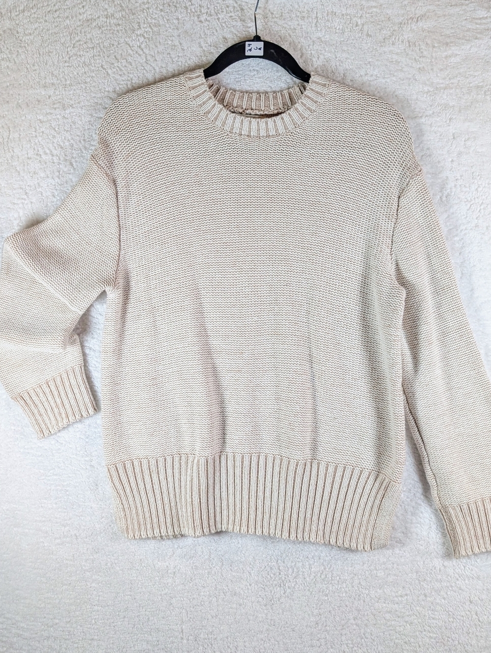 656-American Eagle Crewneck Sweater in Cream